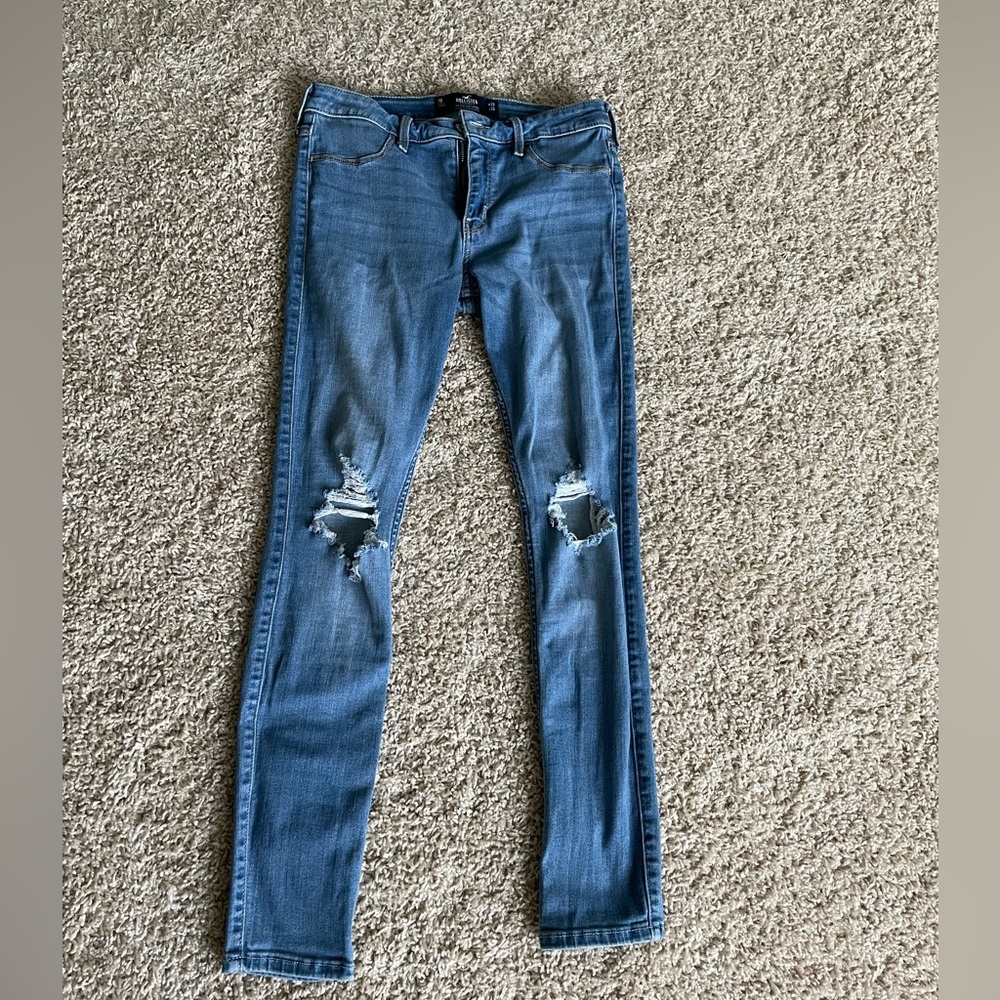 Hollister ripped mid rise jean legging
